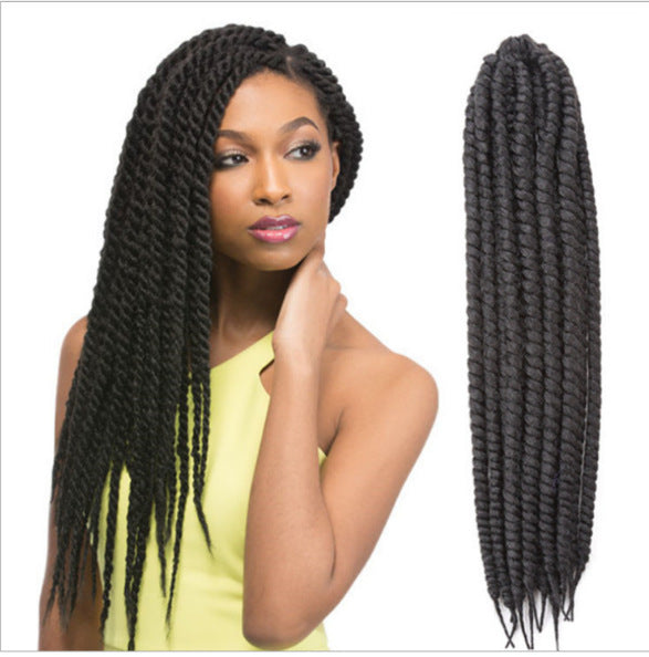 Heat-resistant synthetic braid wig